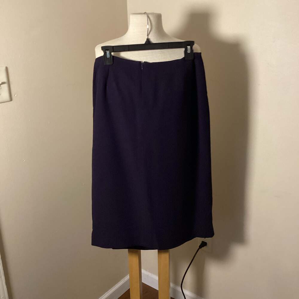 Carlisle Vintage Navy Blue Wool Blend Pencil Skirt Size 10